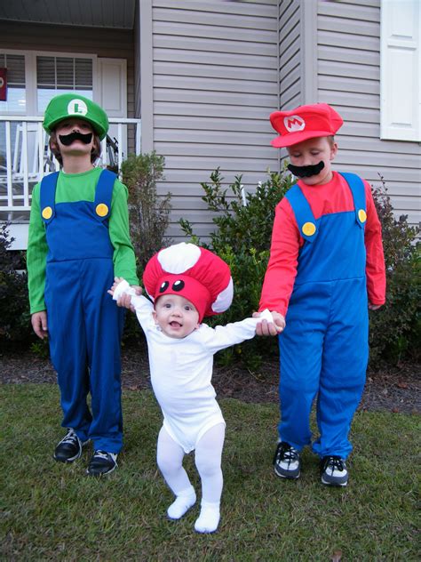 big brother and little brother halloween costumes|super mario brothers halloween costumes.